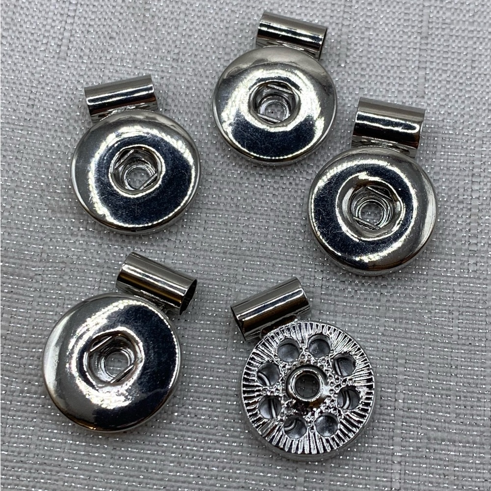 SALE - Simple Necklace Snap Button Charm Bases - Set of 5 - Oh Snap!